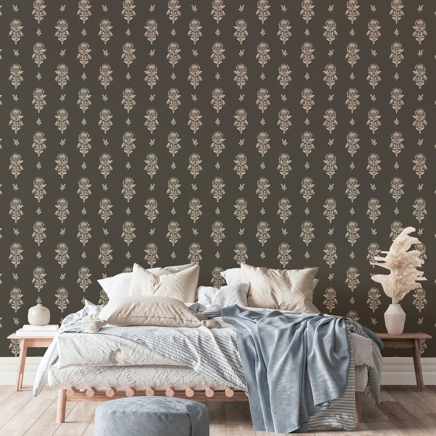 Elegant bloom wallpaper with a matte finish look

