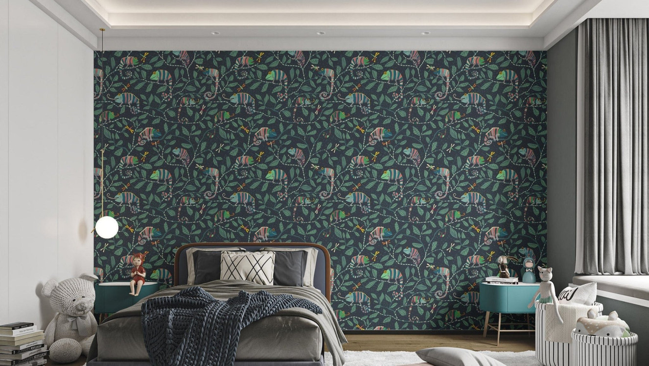 Chameleon Camouflage Chic Wallpaper Mural
