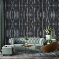 Charcoal mural wallpaper for bold interiors

