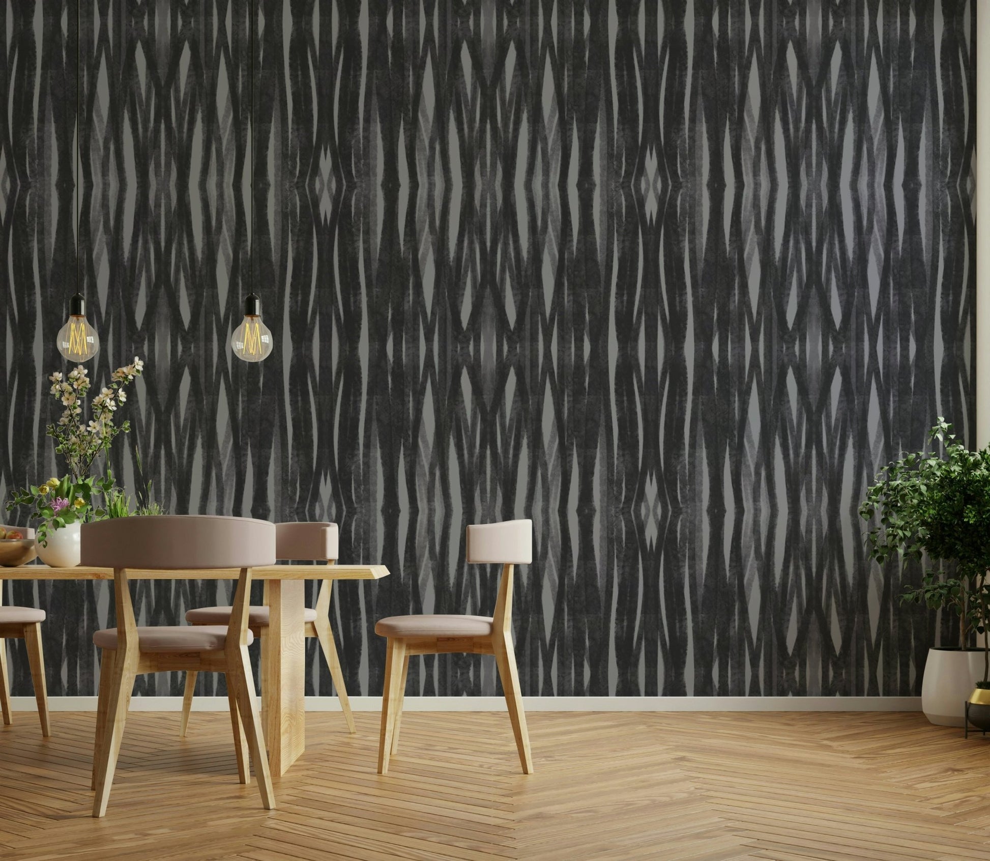 Neat lines and structure in wallpaper design

