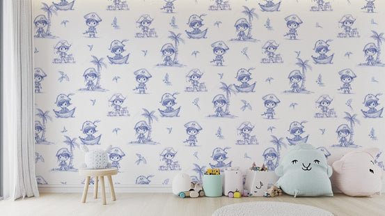 Playful pirate adventure kids wallpaper EP5