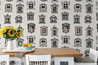 Charming Cats Vintage Wallpaper for Living Rooms, AN20