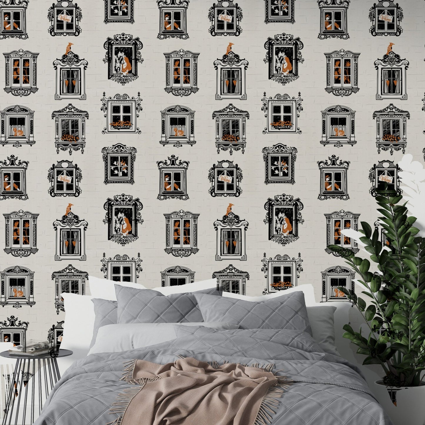 Vintage Cats Design Wallpaper for Interiors, AN20