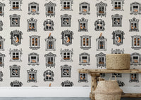 Elegant Feline Vintage Wallpaper Design, AN20