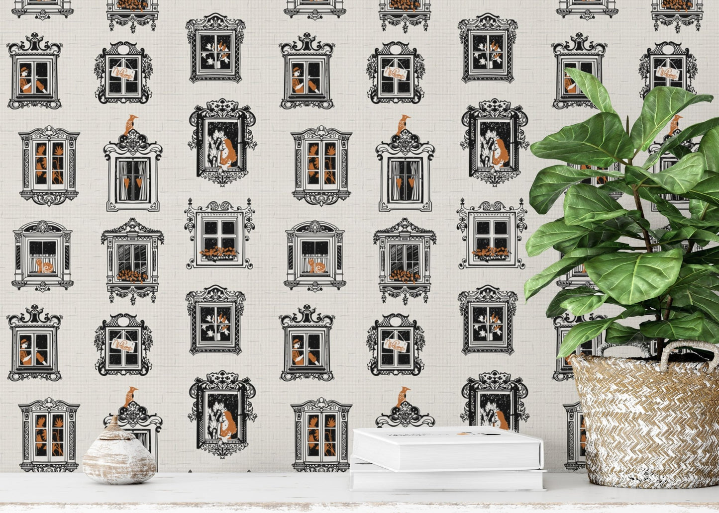 Sophisticated Feline-Themed Vintage Wall Art, AN20
