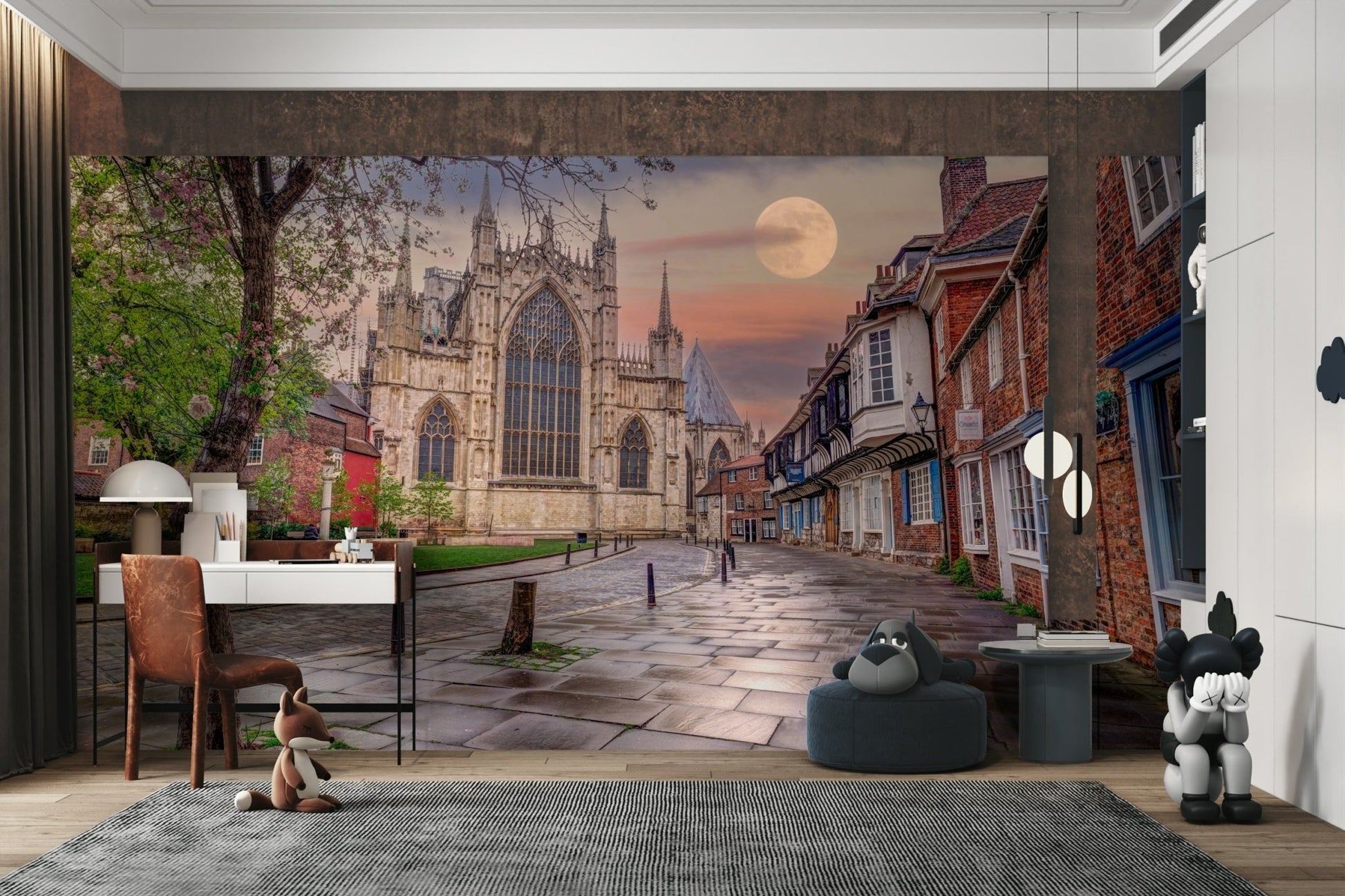 Cobblestone street wallpaper
