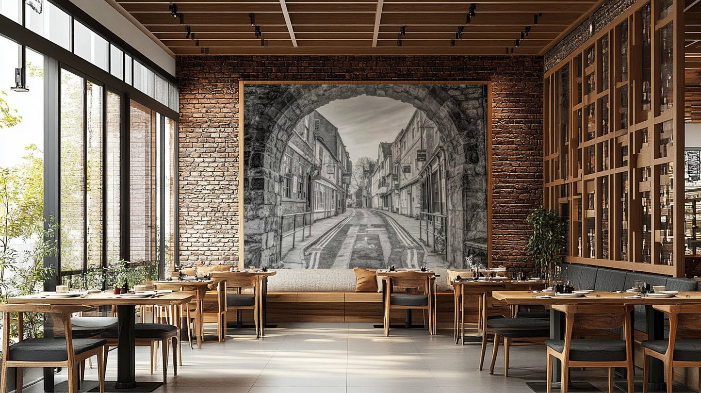 A classic historic wallpaper for walls with cobblestone., GD4718