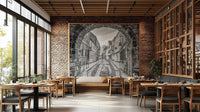 A classic historic wallpaper for walls with cobblestone., GD4718