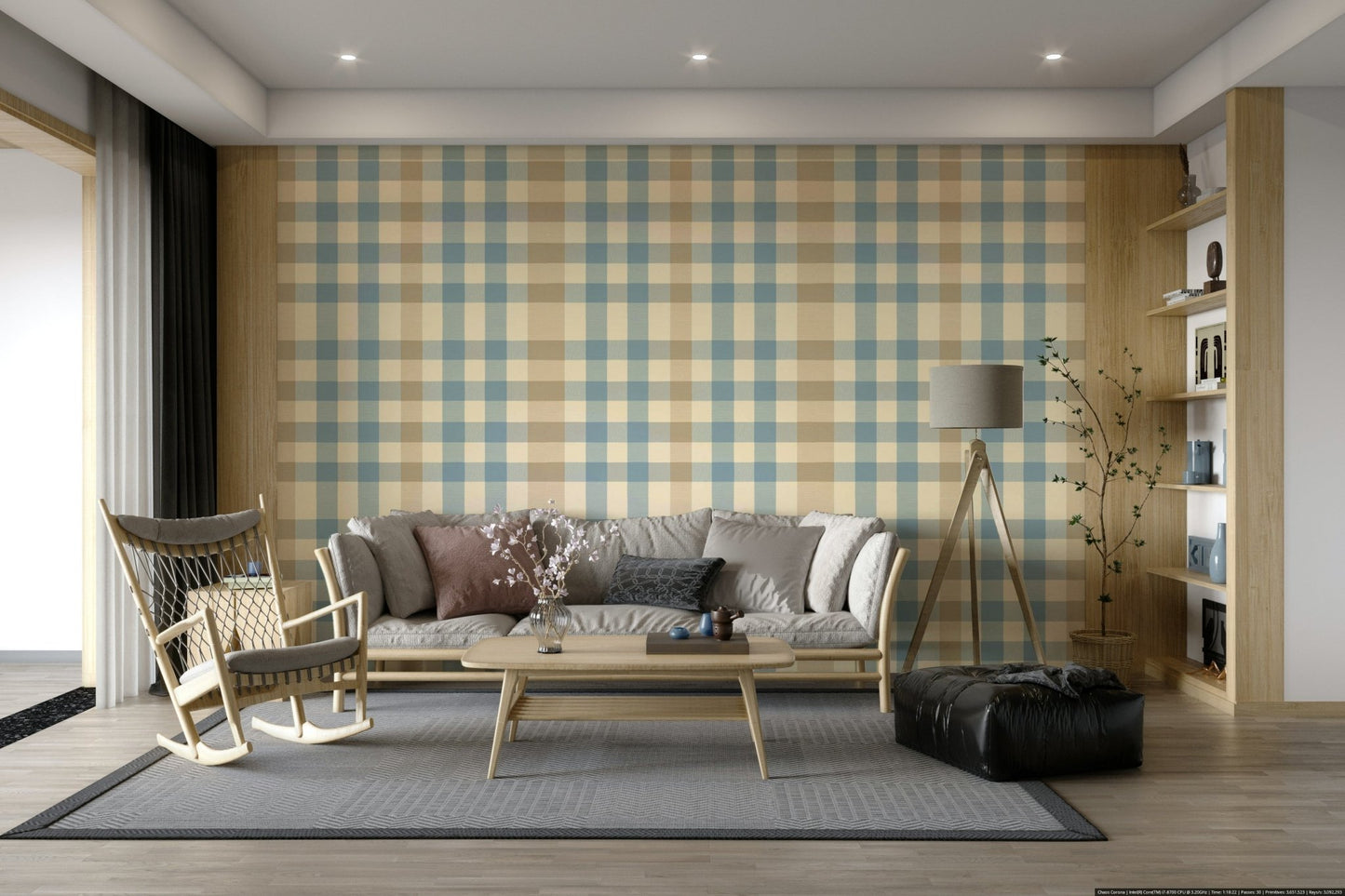 An artistic abstract pattern mural for home decor.

