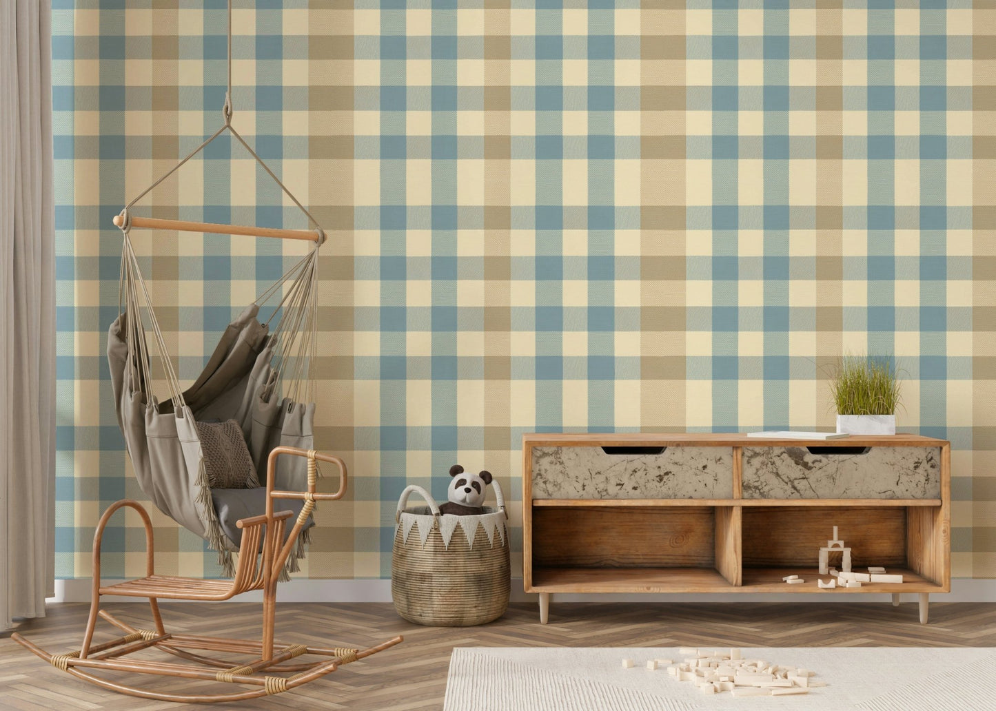 An elegant geometric wall mural for classic decor.

