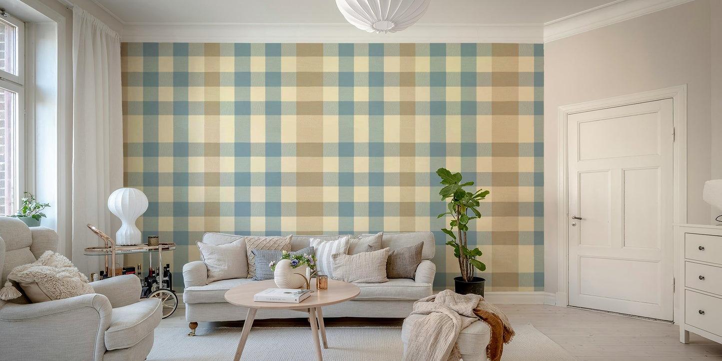 A contemporary checkered wallpaper for walls with a modern twist.

