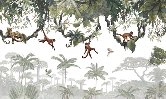 Jungle Gym Monkey Antics Mural