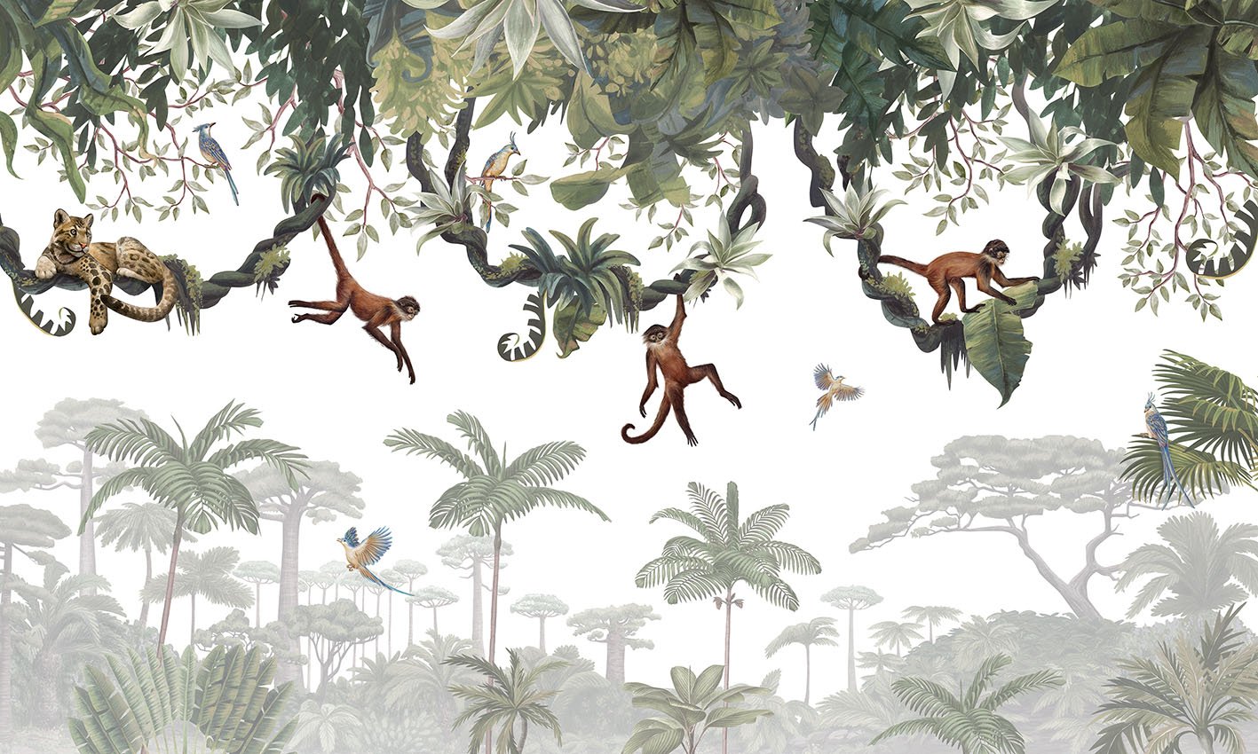 Jungle Gym Monkey Antics Mural