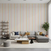 Office Cheerful Stripes wallpaper in clean multicolor vertical layout