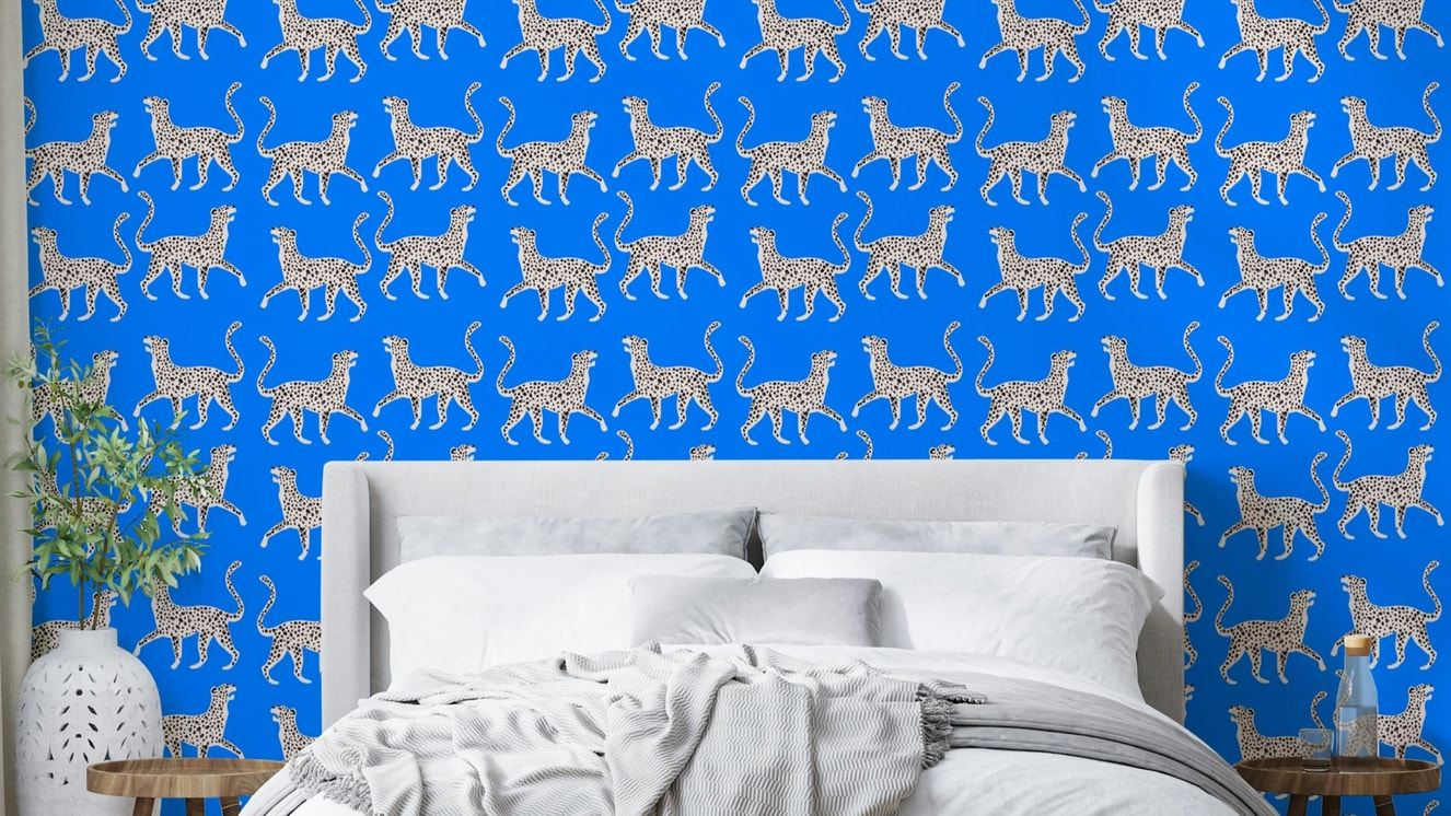Cheetah print wallpaper for bedrooms and creative spaces

