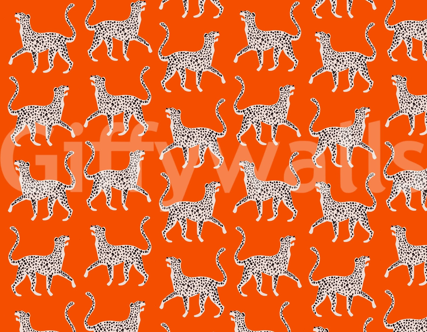 Playful mural with cheetah design

