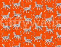 Playful mural with cheetah design

