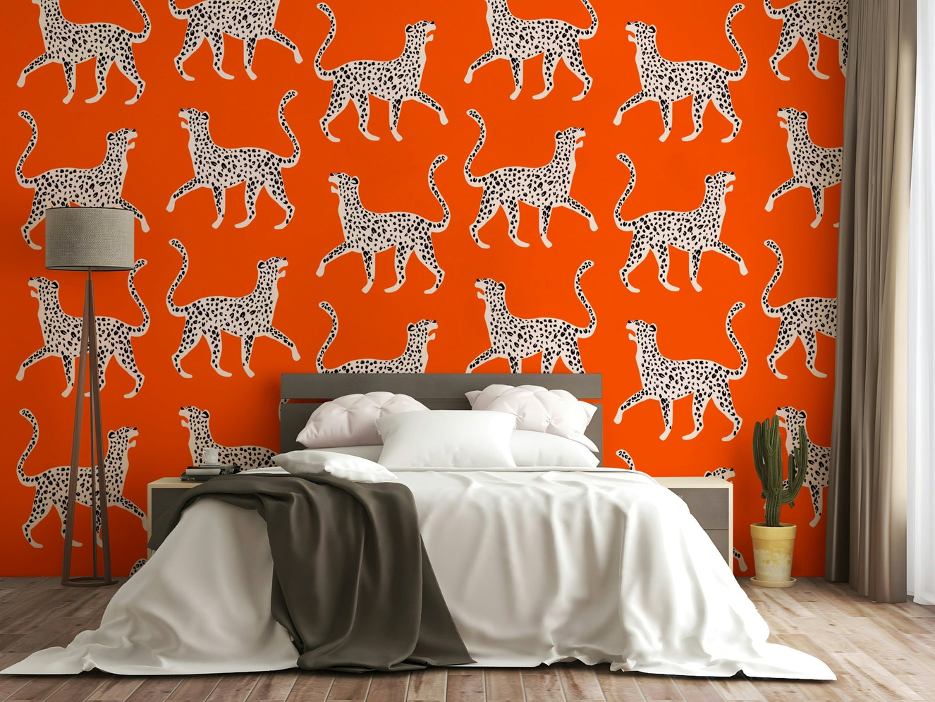 Cheetah Chic wall mural design

