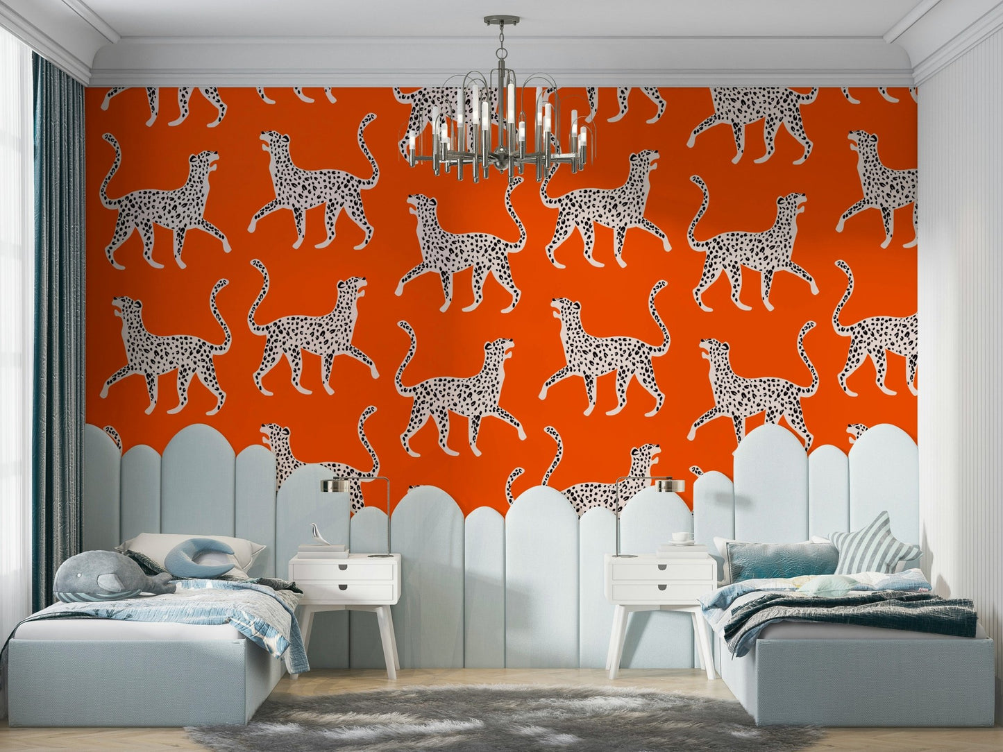 Wild animal print mural wallpaper

