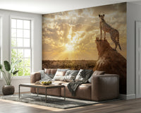 Detailed wildlife wallpaper mural for a nature inspired study or library., GD5900