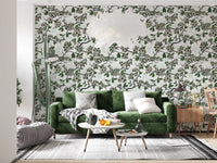 Hallway finished in Cherry Blossom on White wallpaper on a crisp white base, GD9272