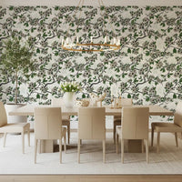 Cherry Blossom on White wallpaper pairs branching stems with gentle contrast, GD9272
