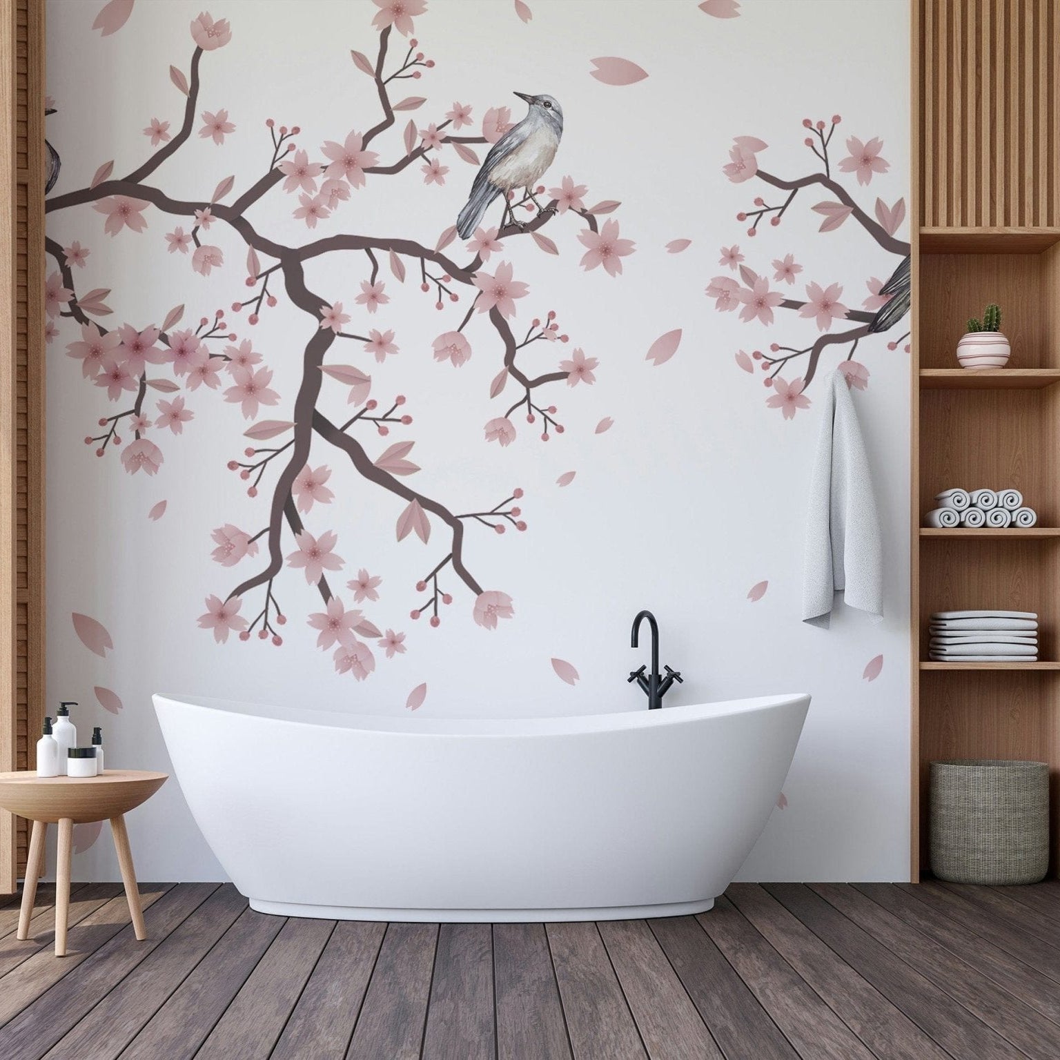 Cherry Blossom Serenade Mural floral design, B816