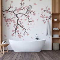 Cherry Blossom Serenade Mural floral design, B816
