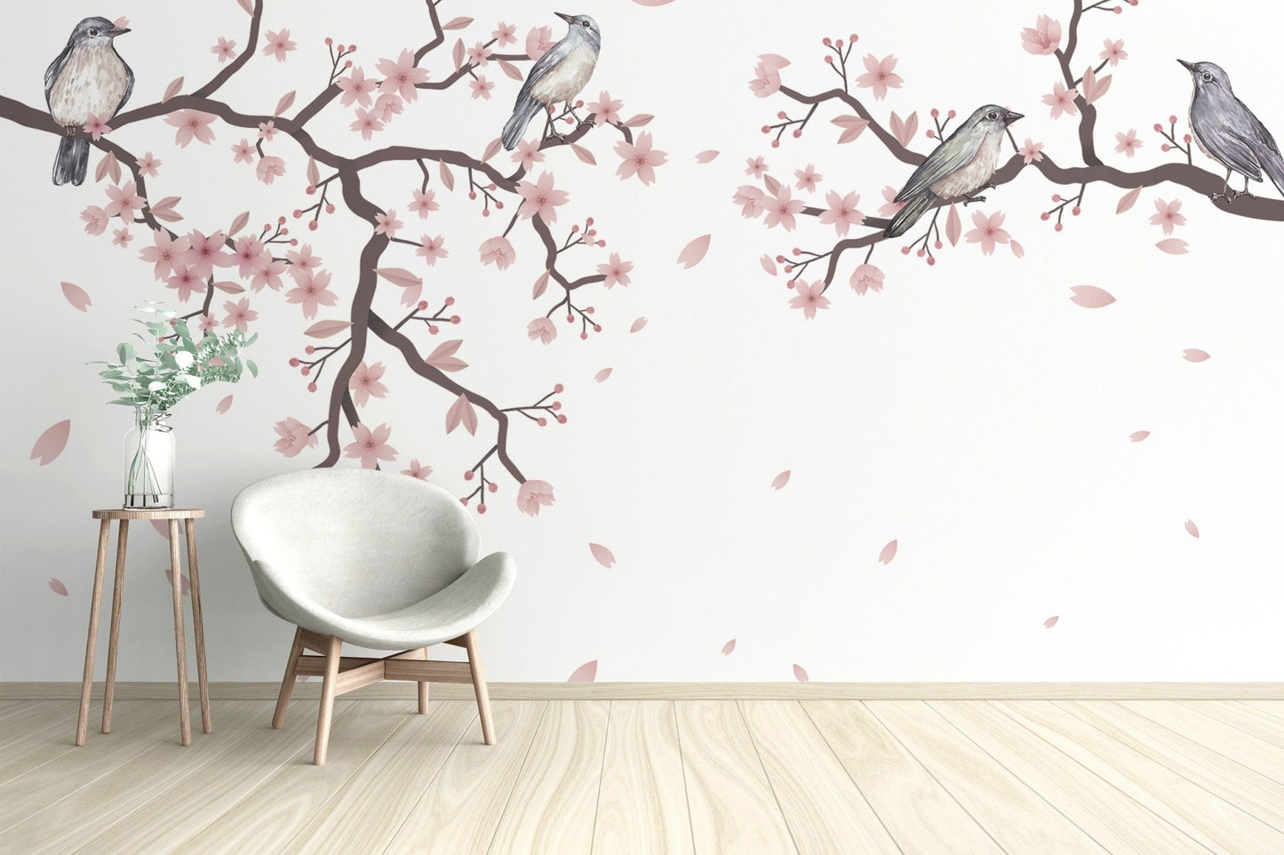 Cherry Blossom Serenade Wall Mural statement, B816
