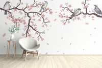 Cherry Blossom Serenade Wall Mural statement, B816