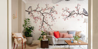 Cherry Blossom Serenade Mural for calm decor, B816