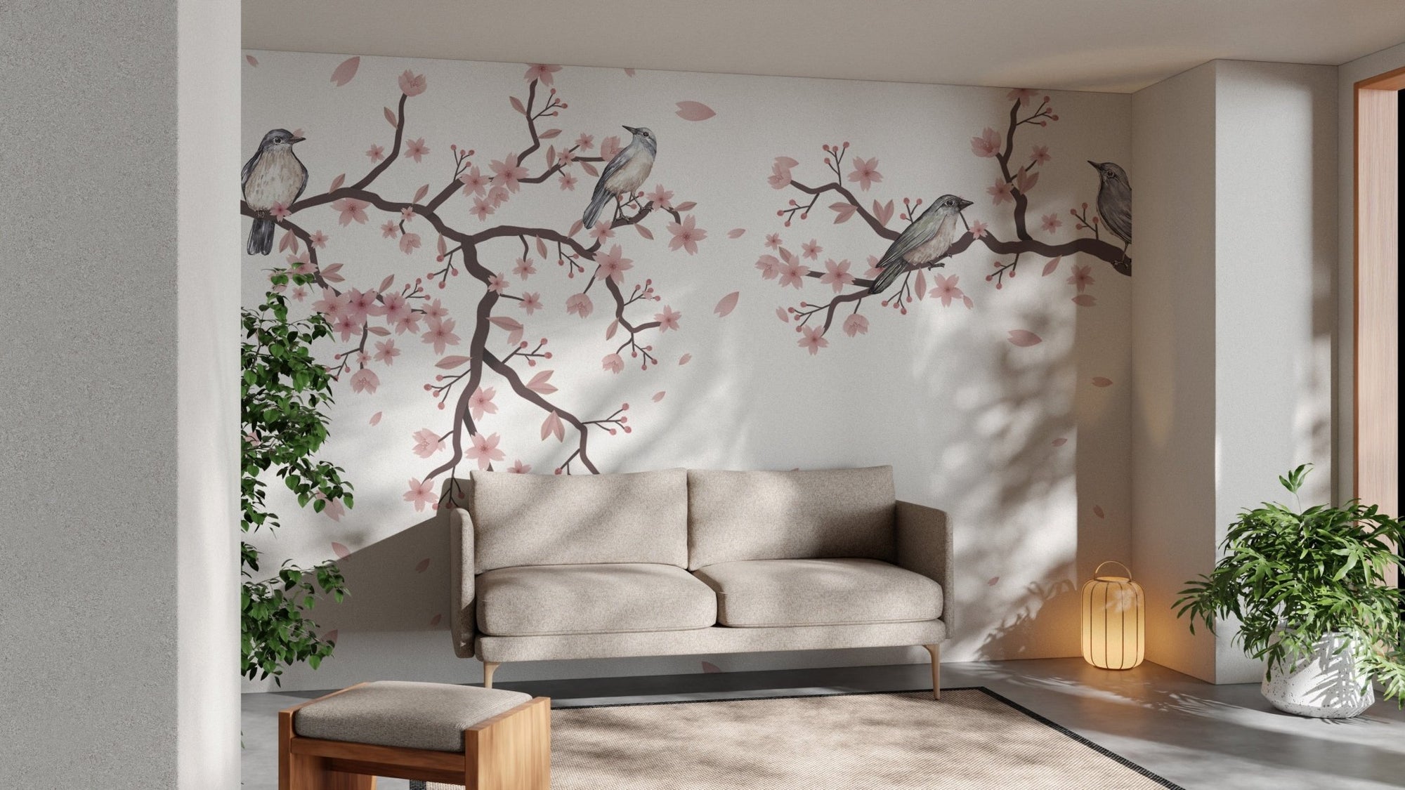 Cherry Blossom Serenade Wall Mural elegance, B816