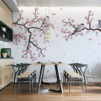 Cherry Blossom Serenade Mural for soft vibes, B816