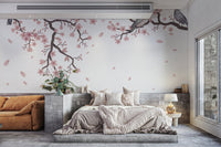 Cherry Blossom Serenade Mural nature-inspired, B816