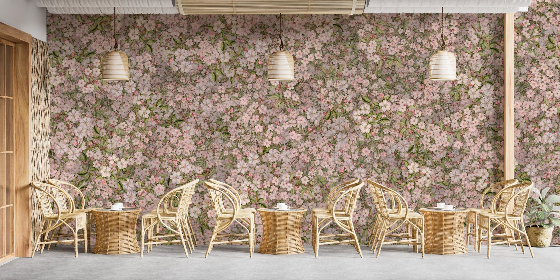 Floral cherry blossom wallpaper for elegant interiors DTLI06
