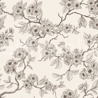 A soft botanical repeat frames Chery Blossom Branches wallpaper beautifully, GD9275