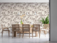 Blue floral branches spread across Chery Blossom Branches wallpaper softly, GD9275