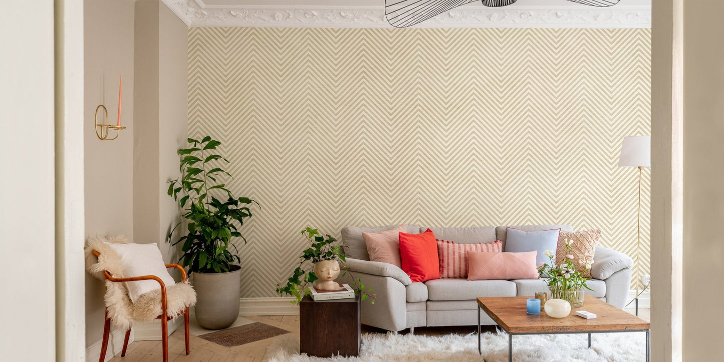 Chevron Patterned Wallpaper