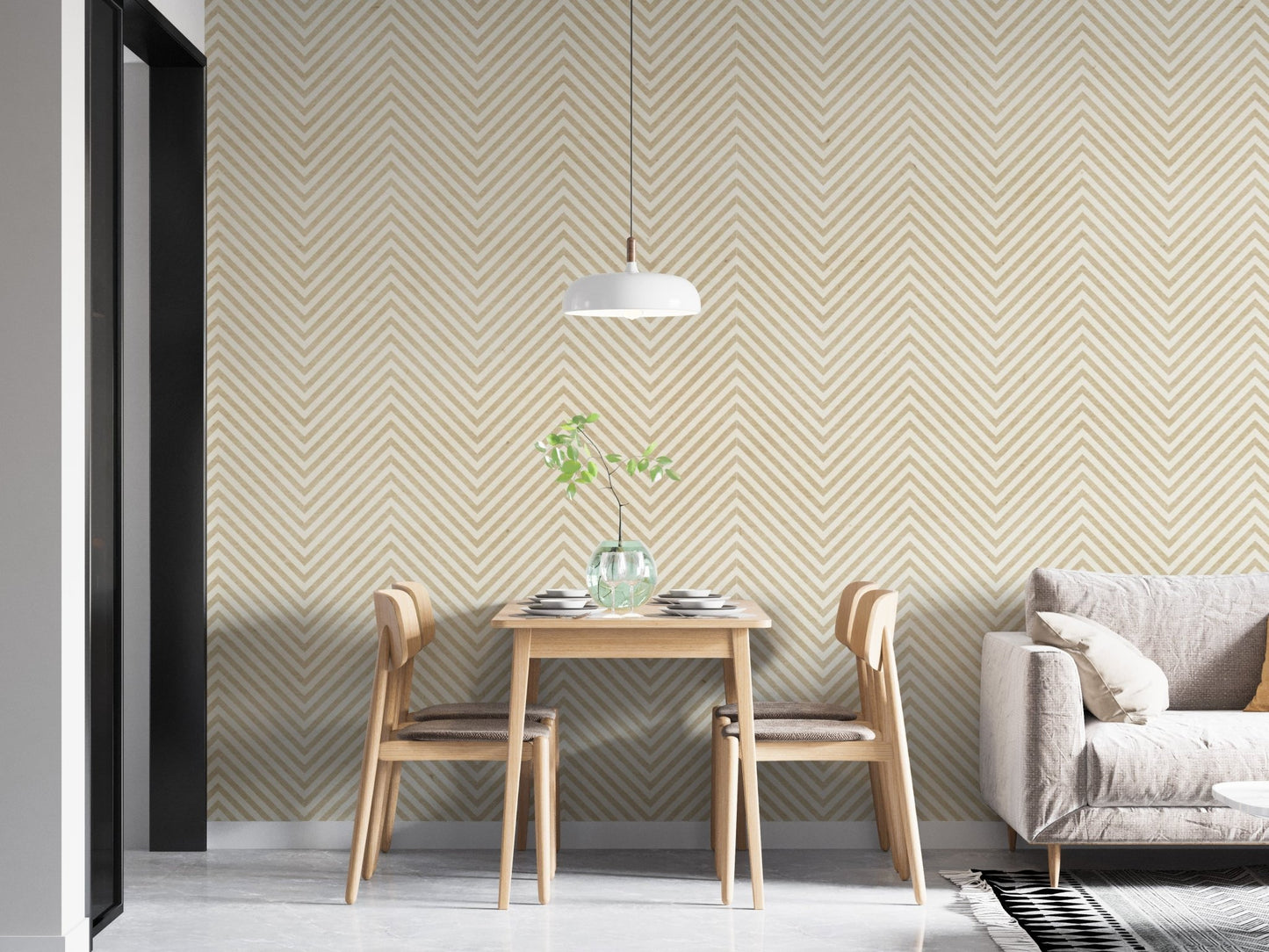 Chevron Patterned Wallpaper