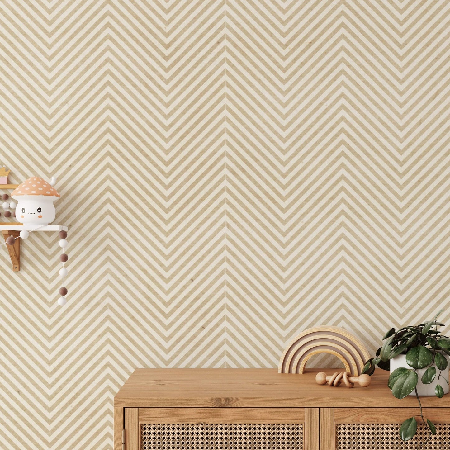 Chevron Patterned Wallpaper