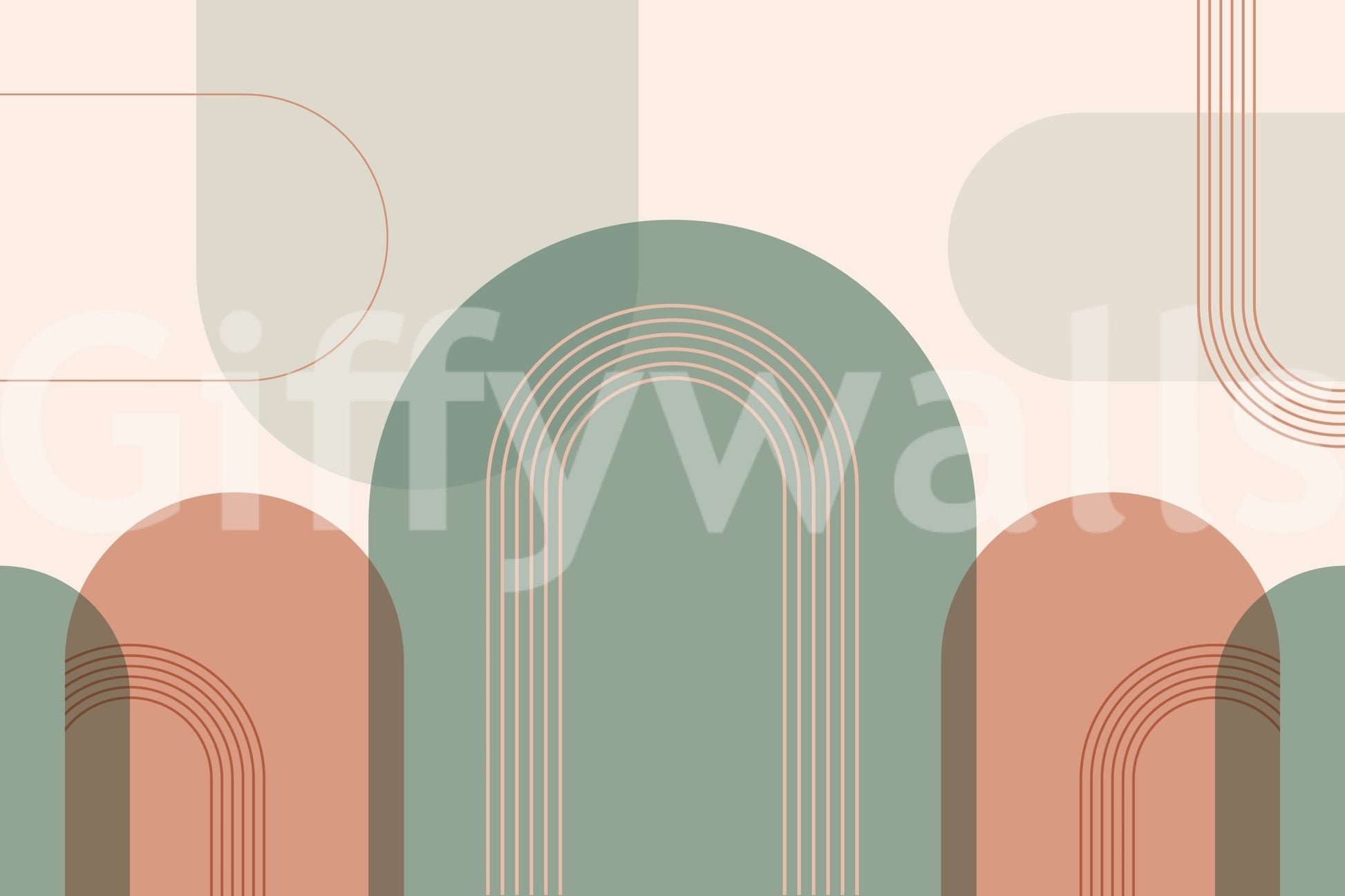 Retro arch-inspired wall style

