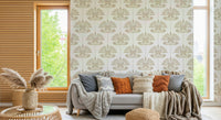 Balanced floral pattern of the Chic Floral Symmetry Wallpaper design.