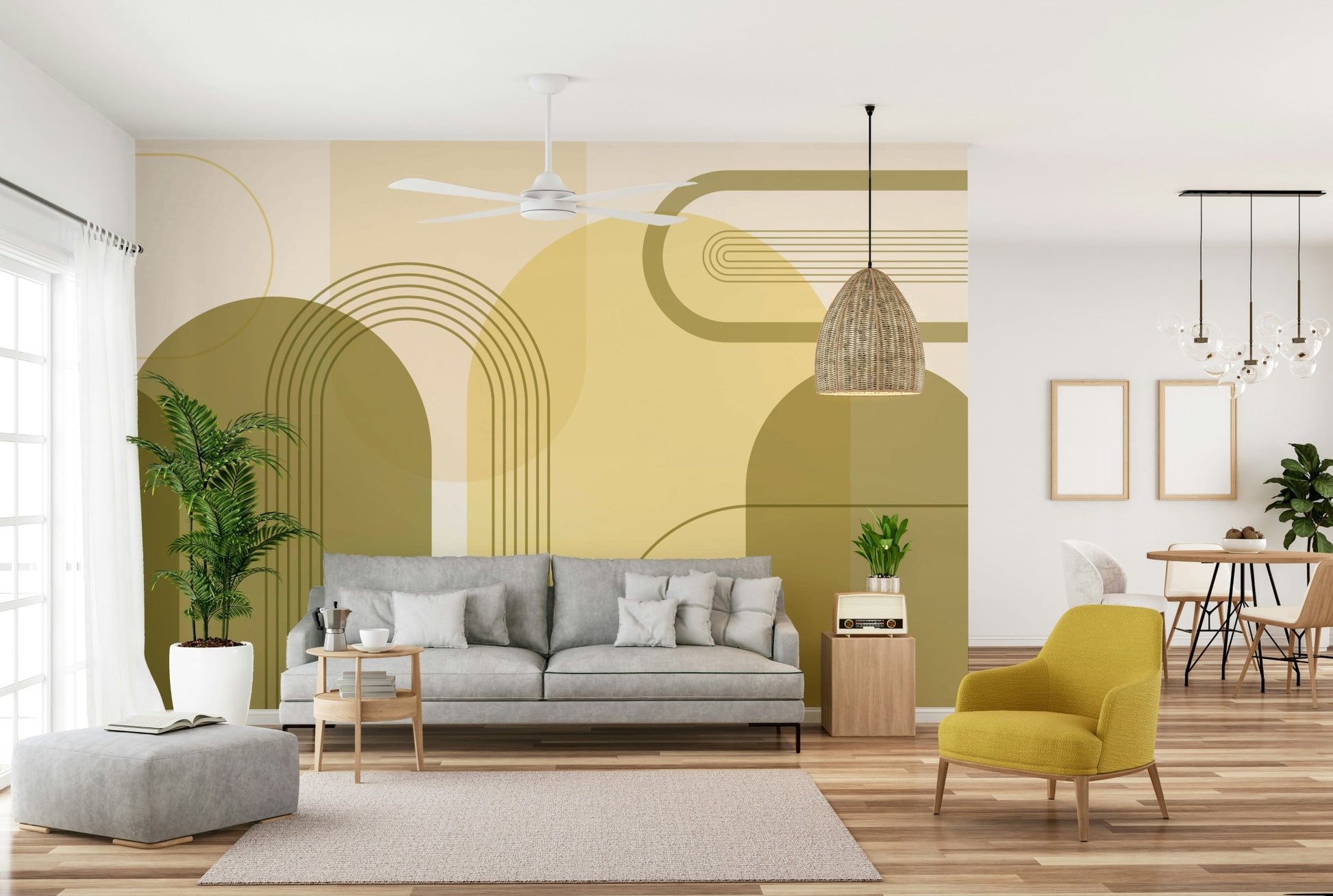 Modern arch mural for interiors

