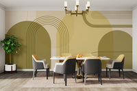 Geometric retro arch wall mural

