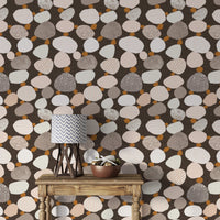 Pebbled wallpaper with chic elegance for decor