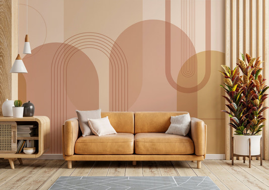 Chic sunset color arch wallpaper


