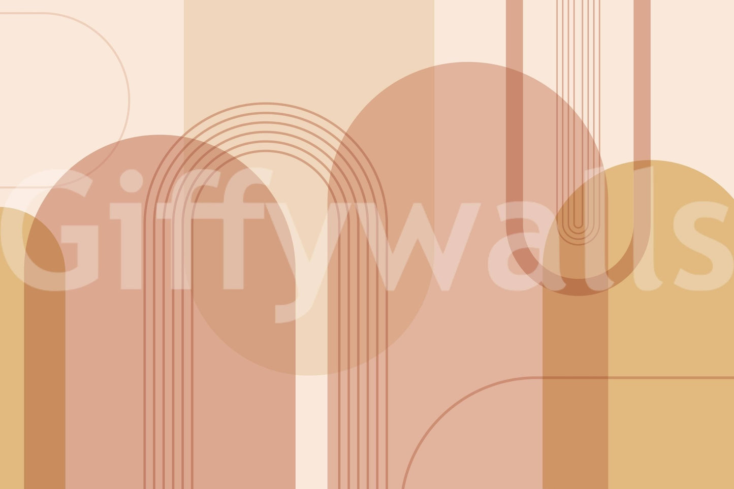 Arch shapes in sunset palette

