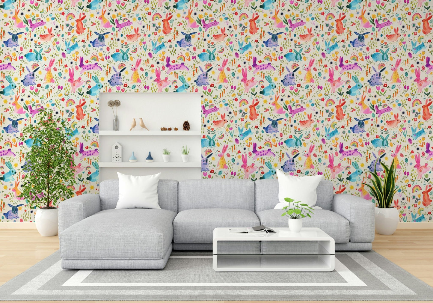 Easter bunny wall mural

