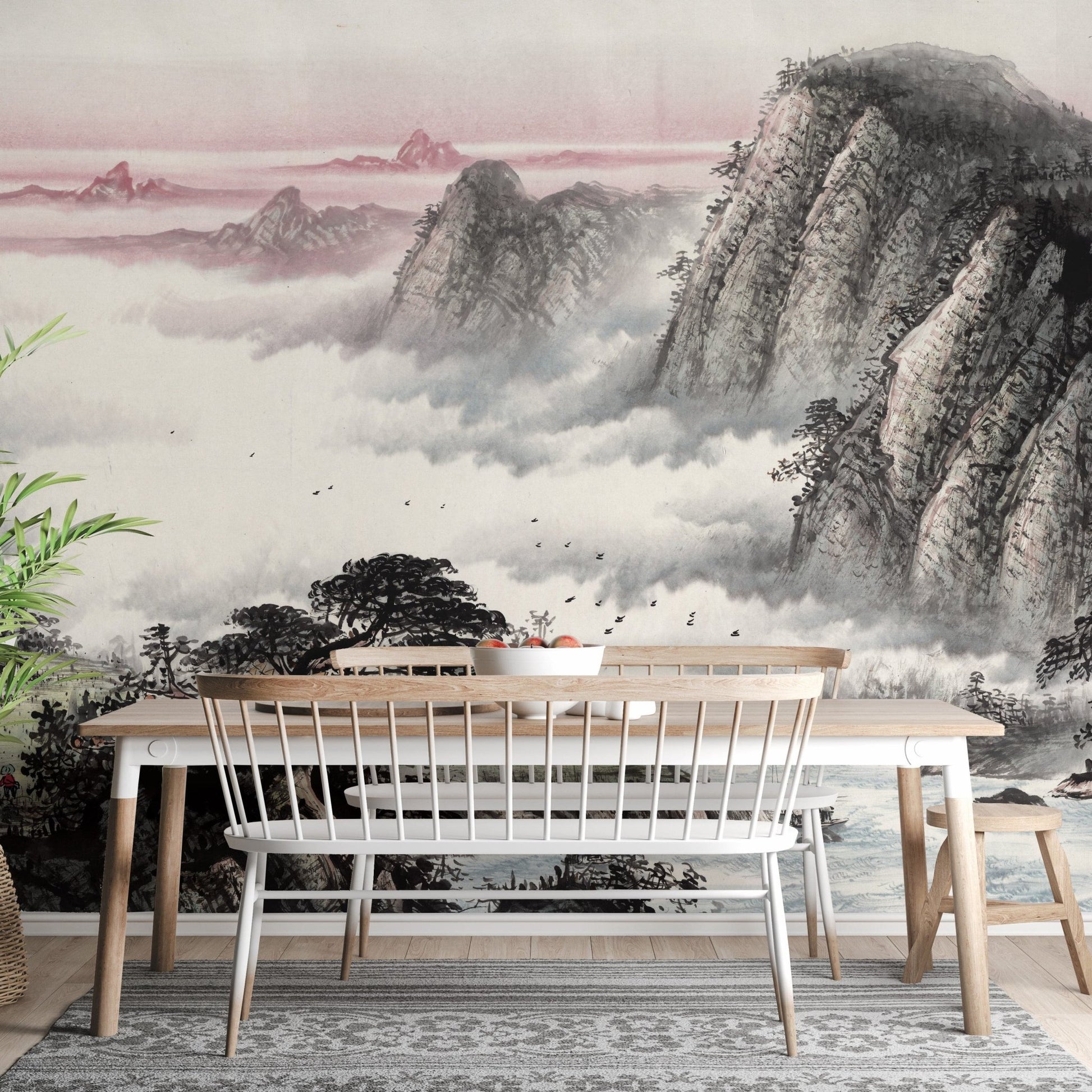 Elegant mountain and misty wallpaper
 A623