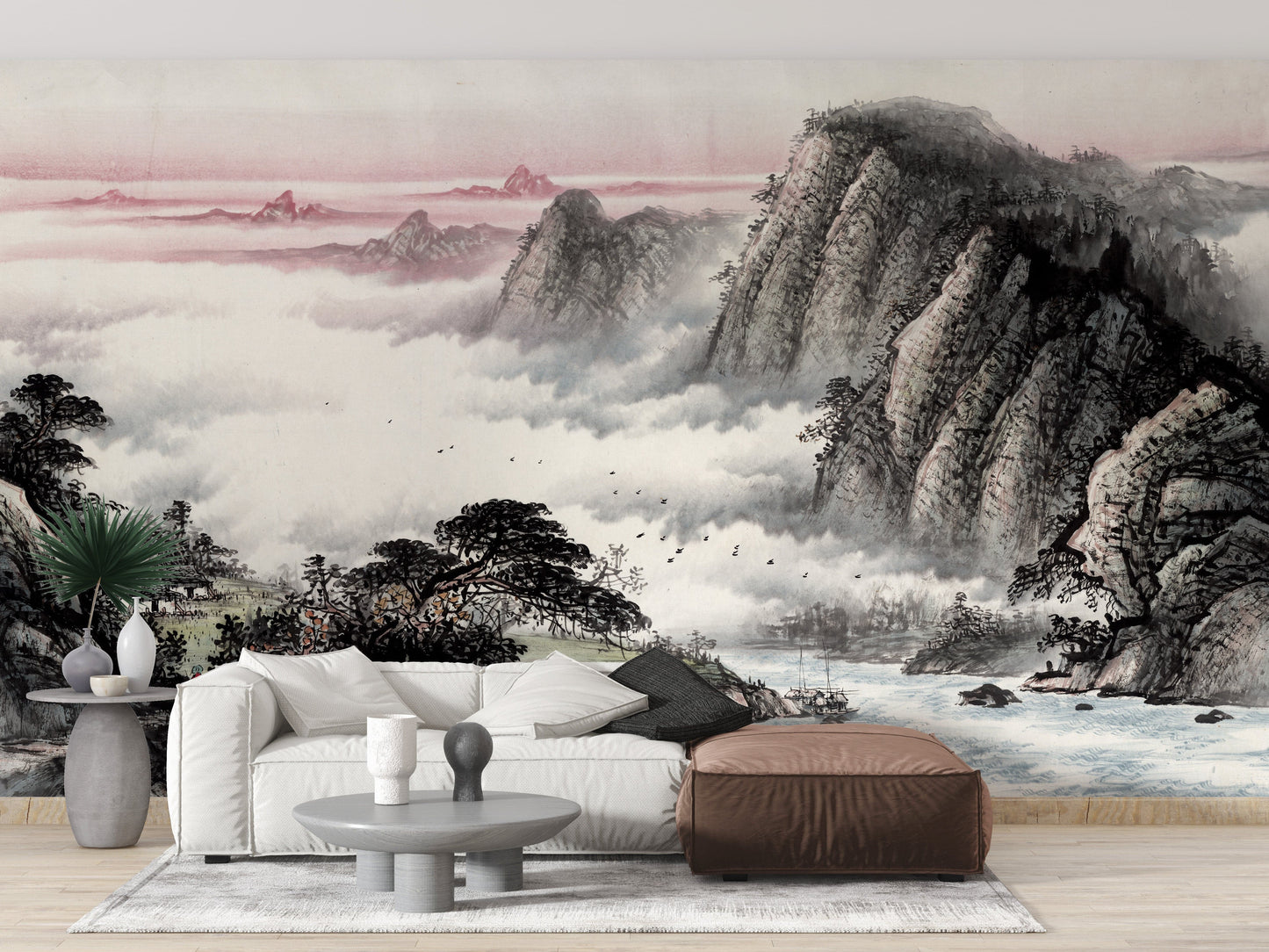 Serene mountain wallpaper for walls
